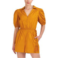 BCBG Maxazria Tassel Tie Romper in Golden Oak, Size XL New w/Tag Retail $238