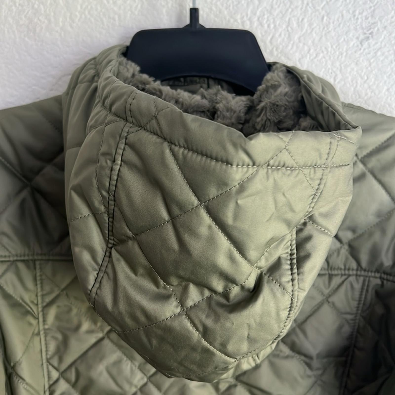 Columbia Copper Crest Hooded Fleece-Lined Mid-Length Coat in Green, NWT, Size S