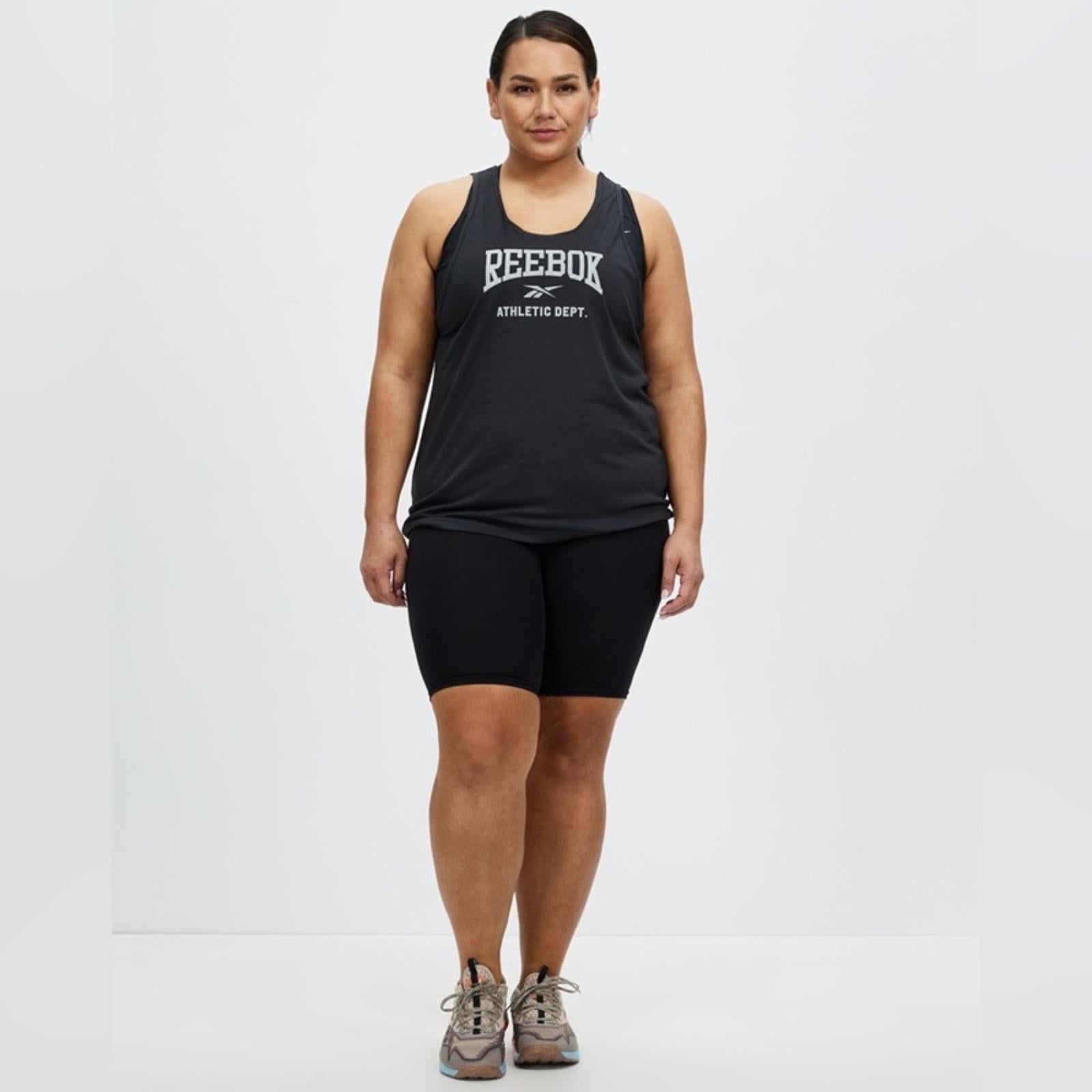 Reebok Performance Plus Workout Ready Supremium Tank Top Size 1X Night Black NWT