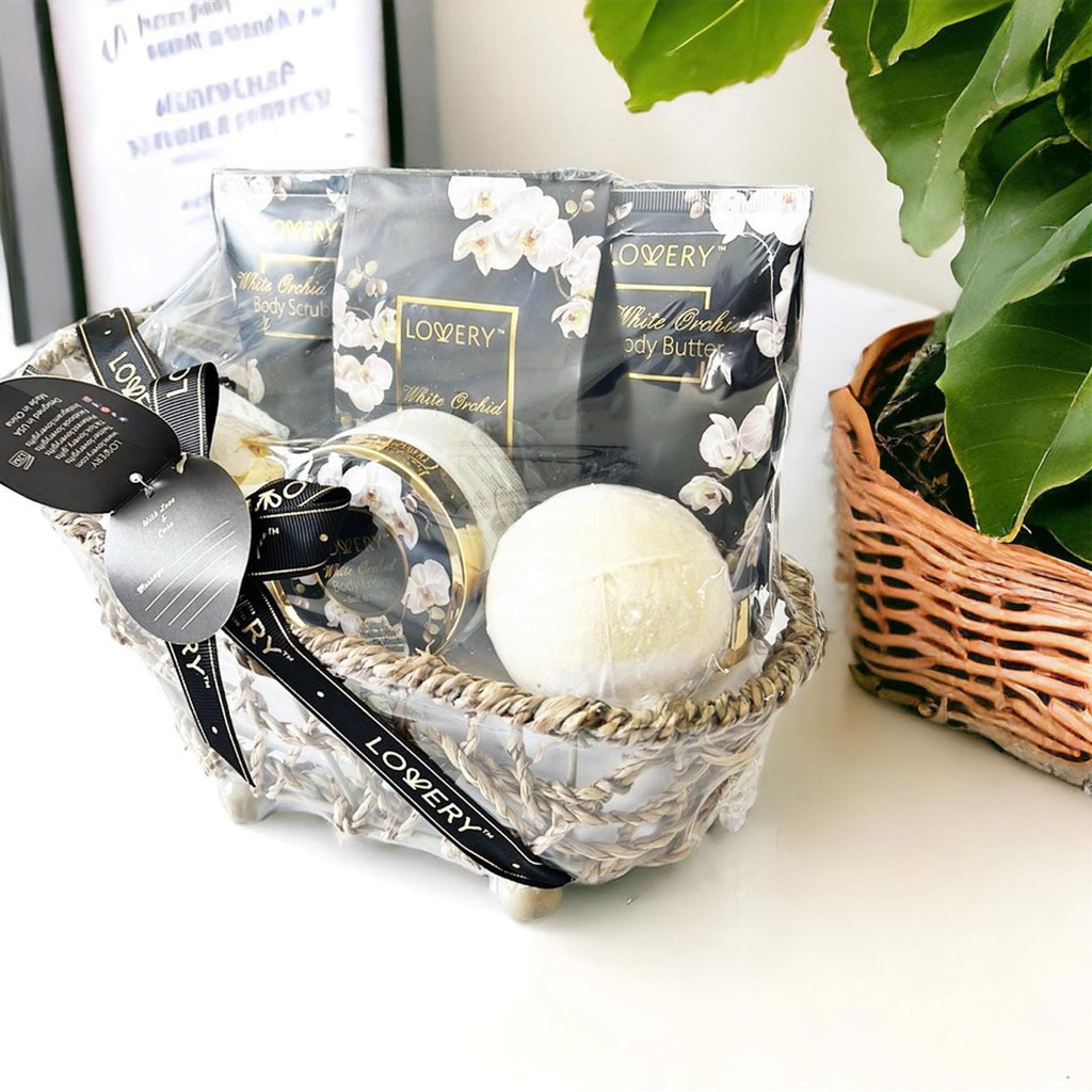 LOVERY White Orchid Bath Gift Set -11-Piece Handmade Spa Kit NEW w/Tag