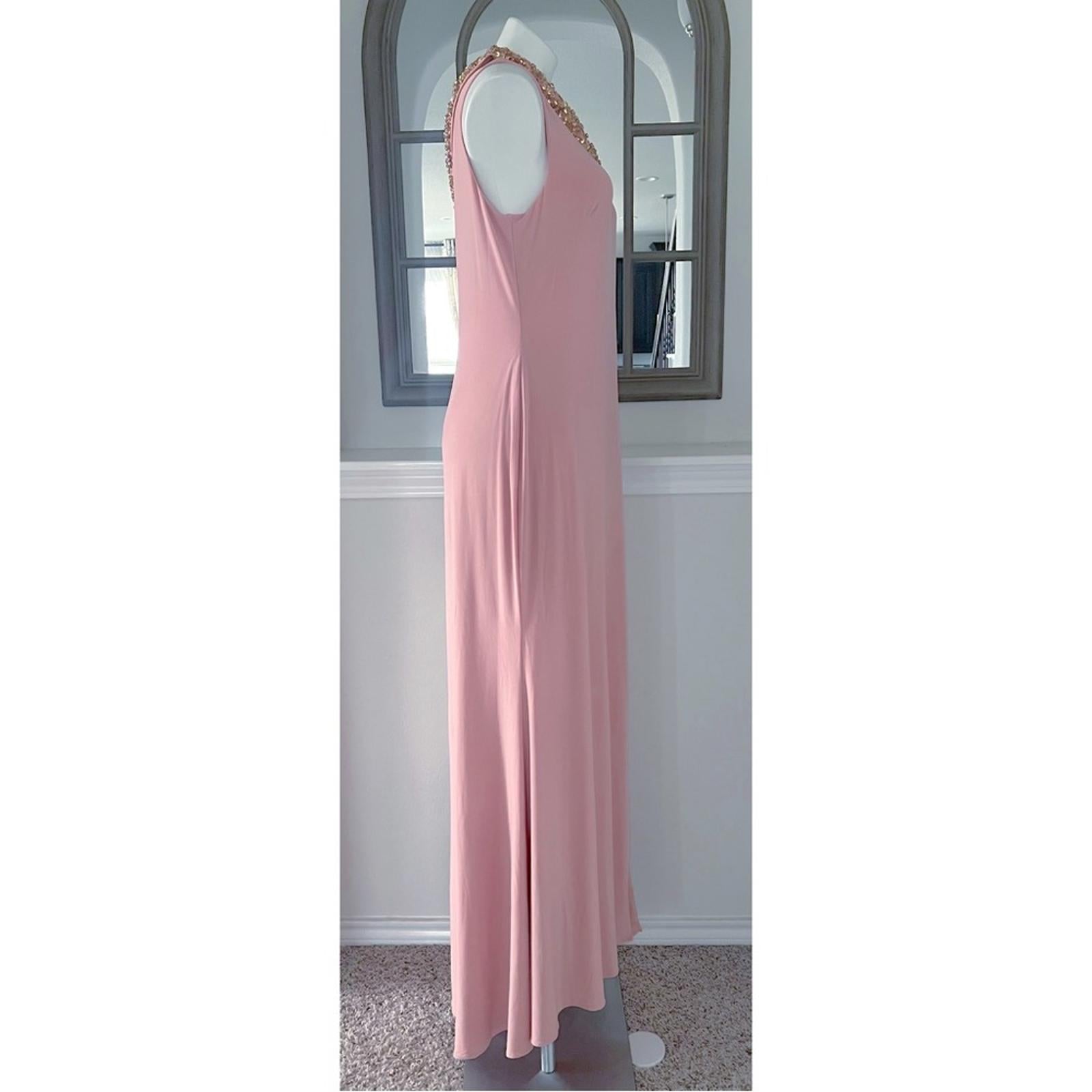 Mac Duggal Beaded Drop Shoulder Jersey Gown, Size 12 New with Tag