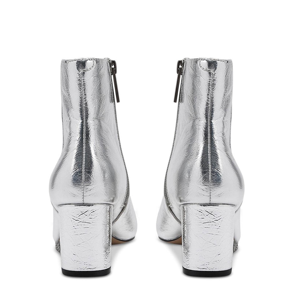 Kurt Geiger Burlington Block Heel Ankle Booties, Silver Size EU 37, New w/o Box