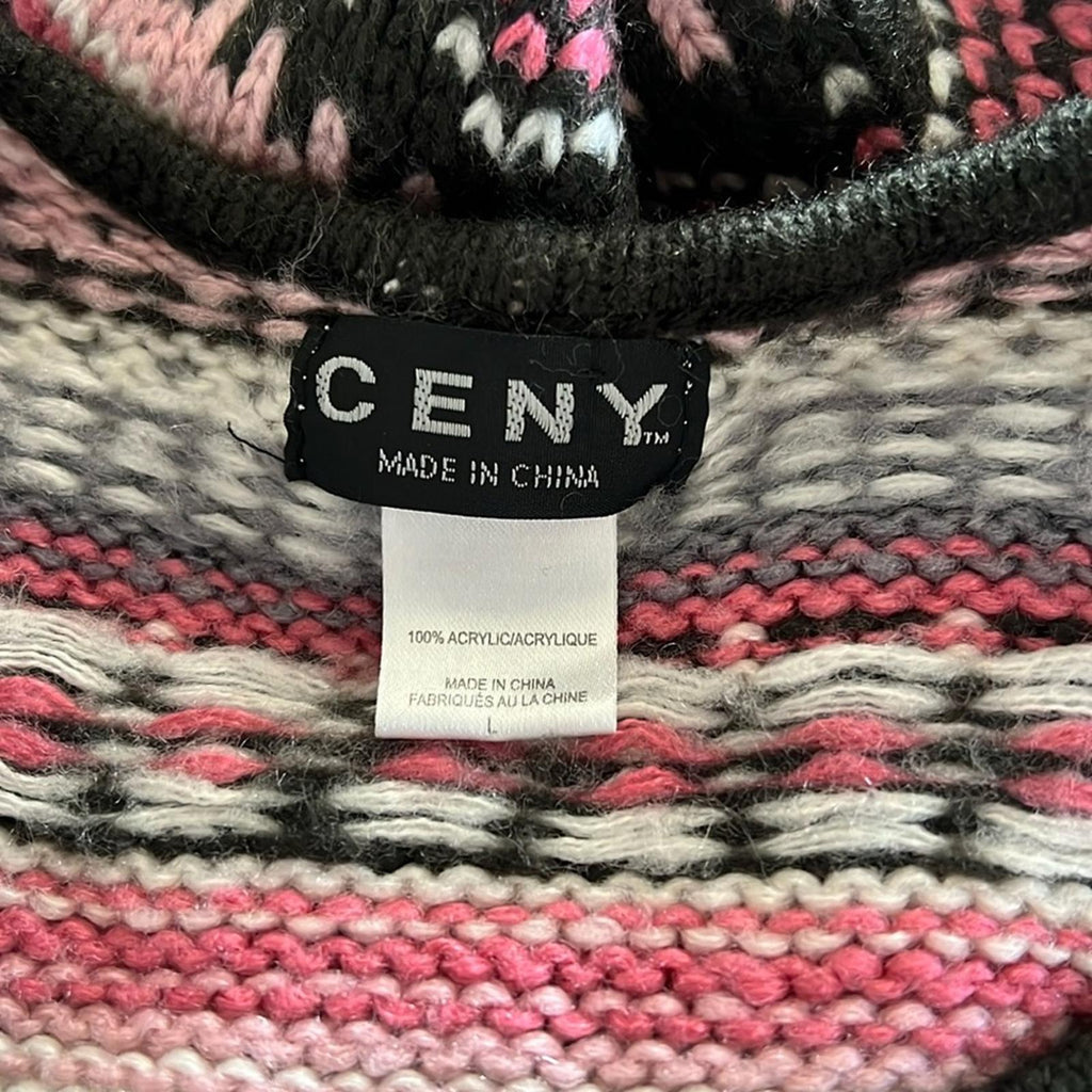 CENY Holiday Crewneck Sweater, Size L EXCELLENT!