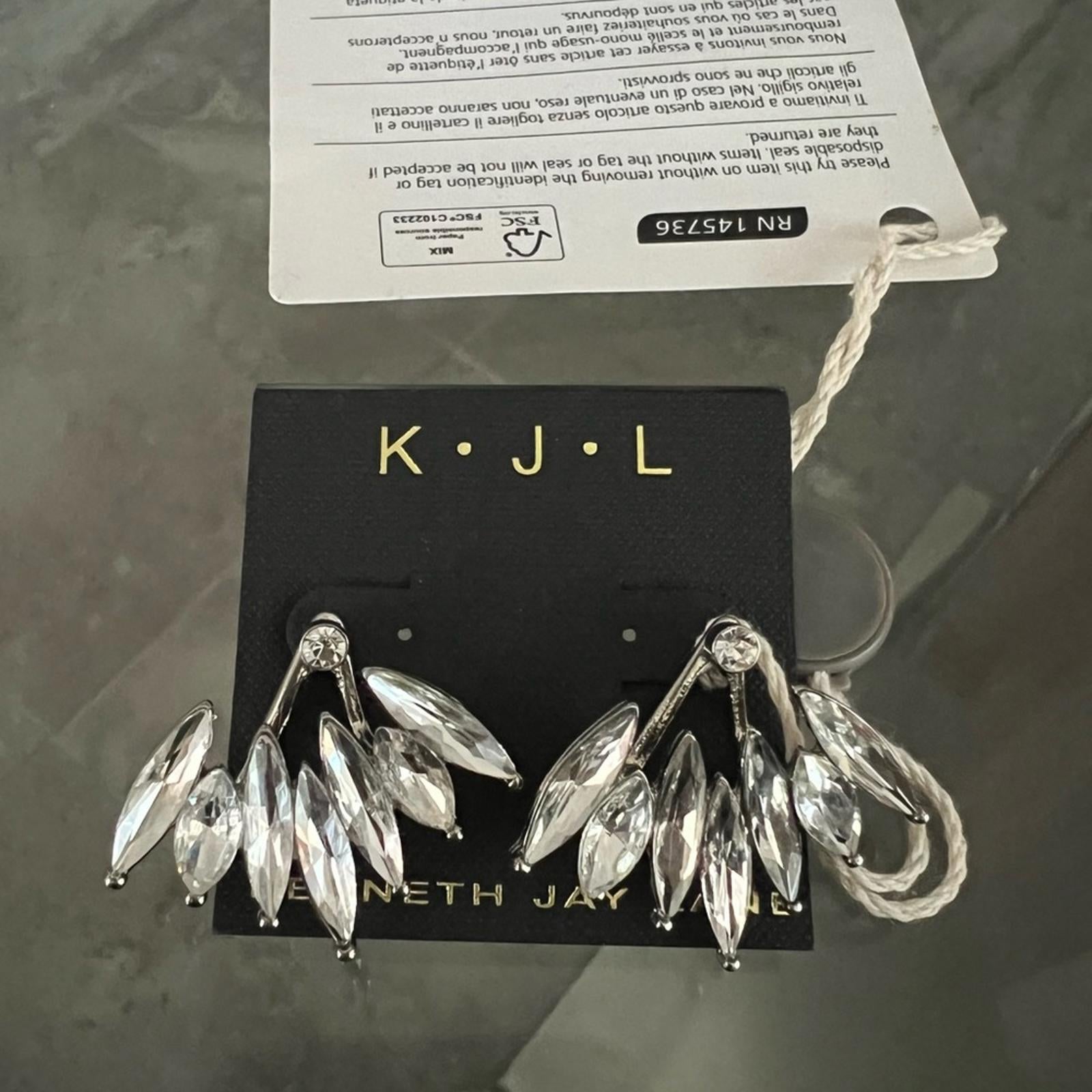 Kenneth Jay Lane Earrings New with Tag