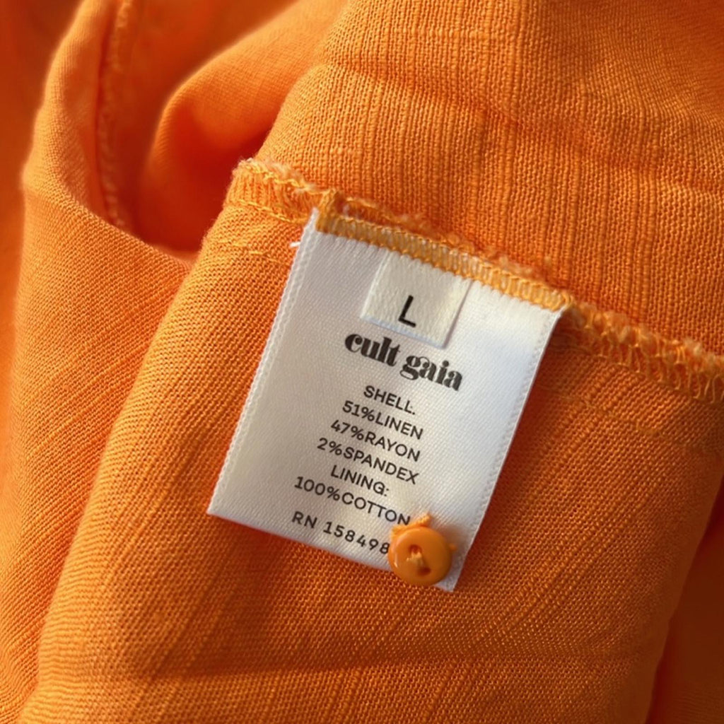 NEW Cult Gaia Eileen Waist Cutout Dress, Revolve Apricot, Size L New w/Tag
