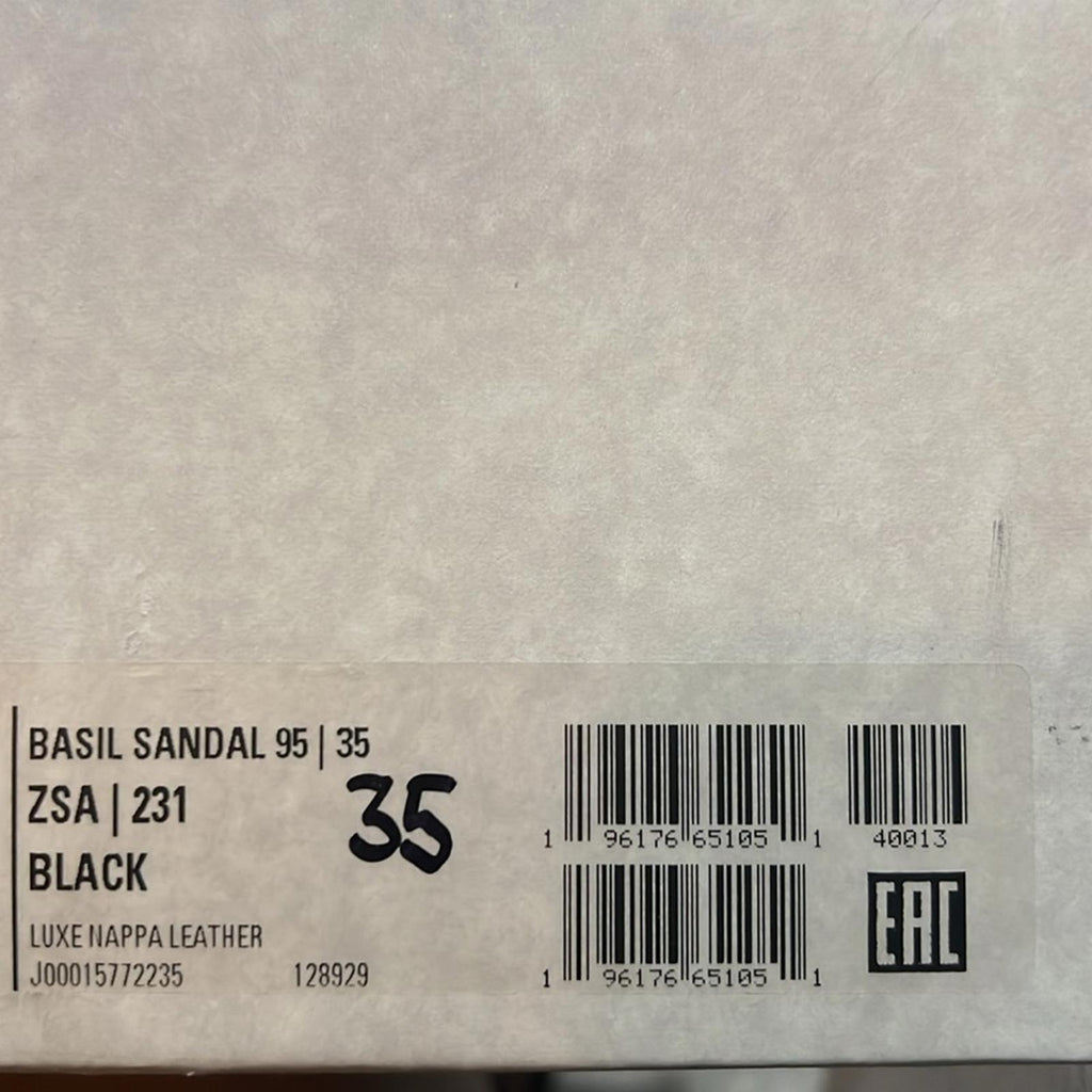 Jimmy Choo Basil Ankle Strap High Heel Black Sandals, Size 35 NEW in Box+DustBag