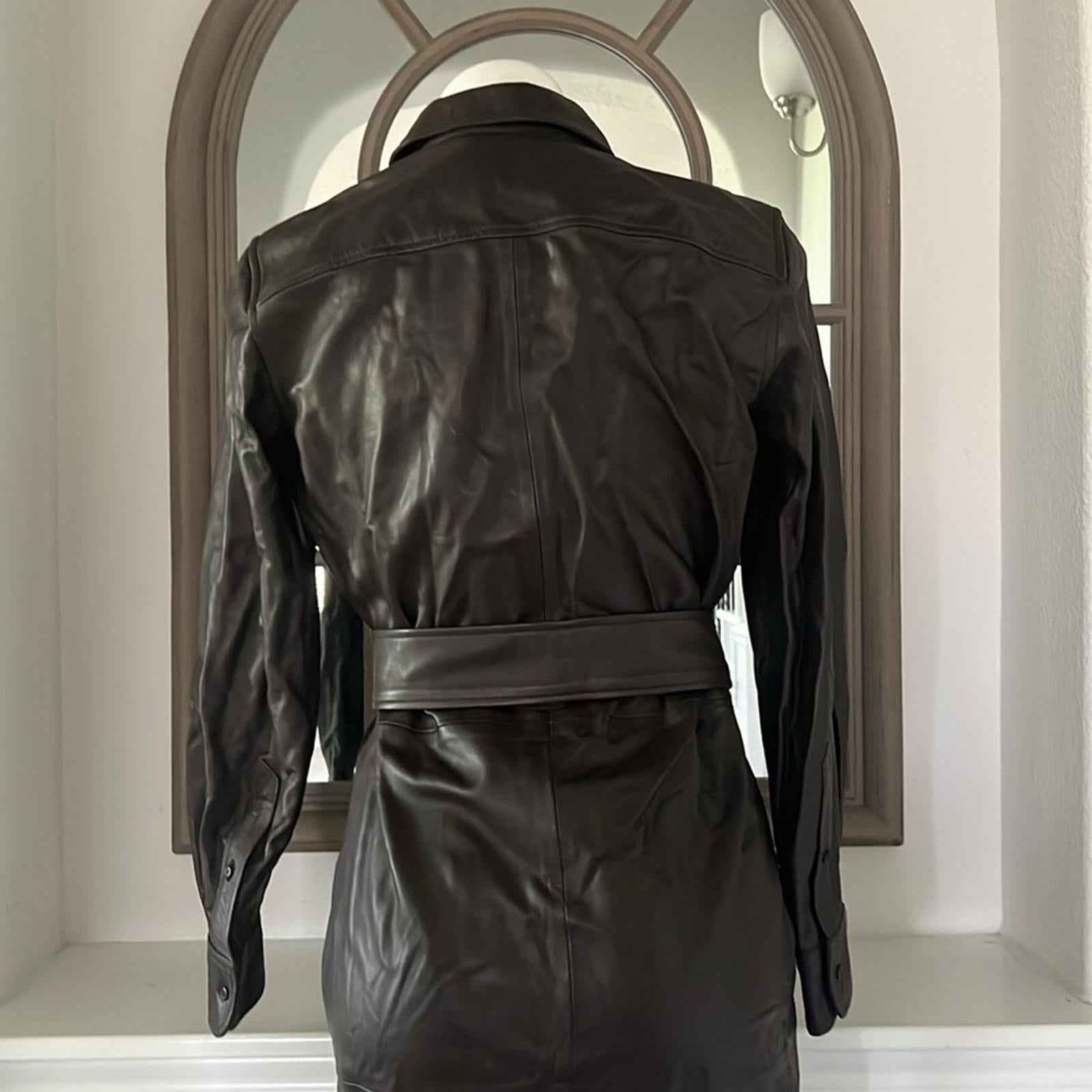 Lauren Ralph Lauren BLACK LABEL Goat Suede Dress in Brown Size 2 New w/Tag $895