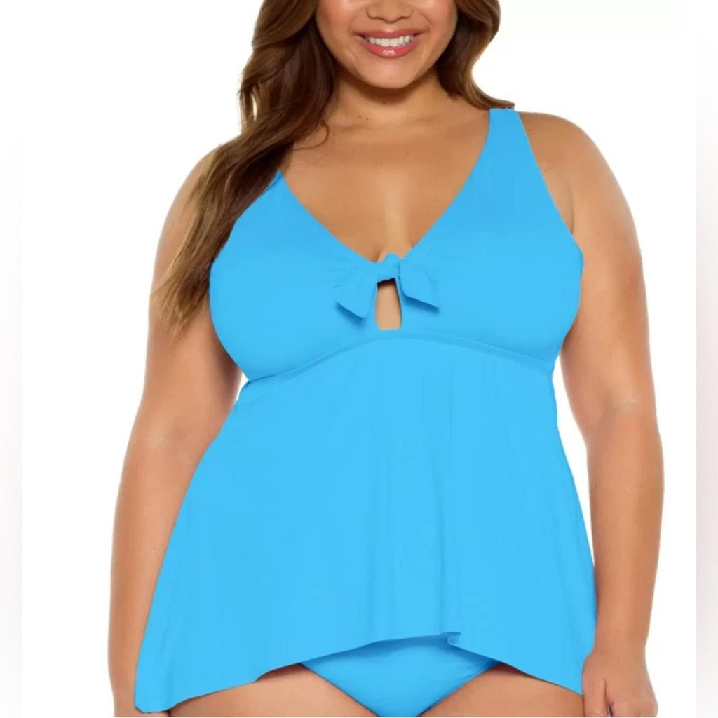 Becca Etc Tankini Swimsuit in Blue, NWT, Size 0X (14-16)
