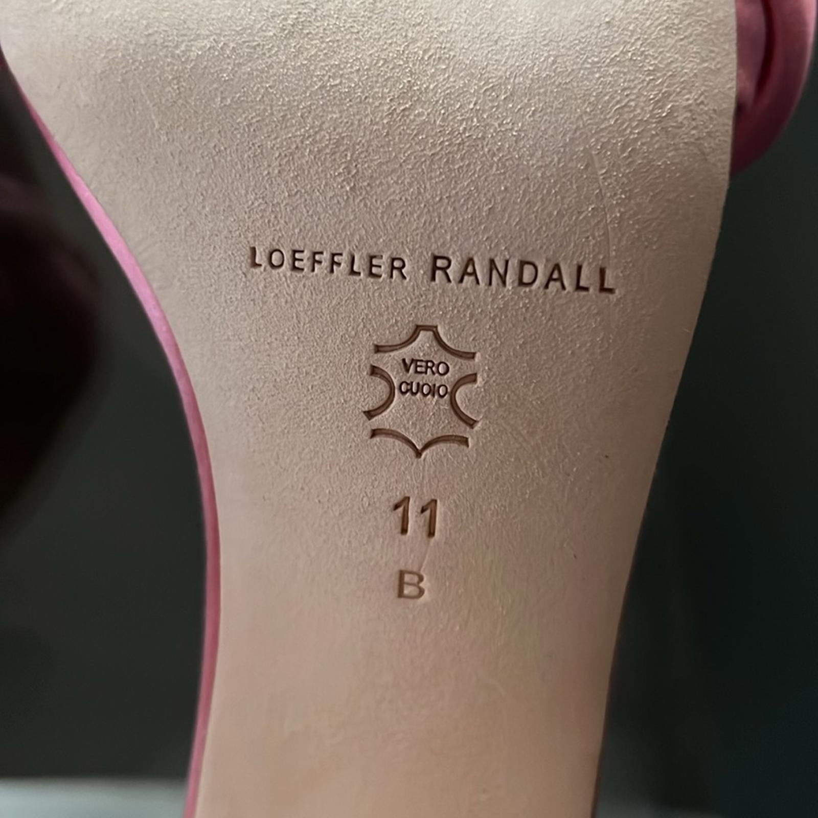 Loeffler Randall Freya Braided Curved Heel Sandals Bubblegum, Size 11 New in Box