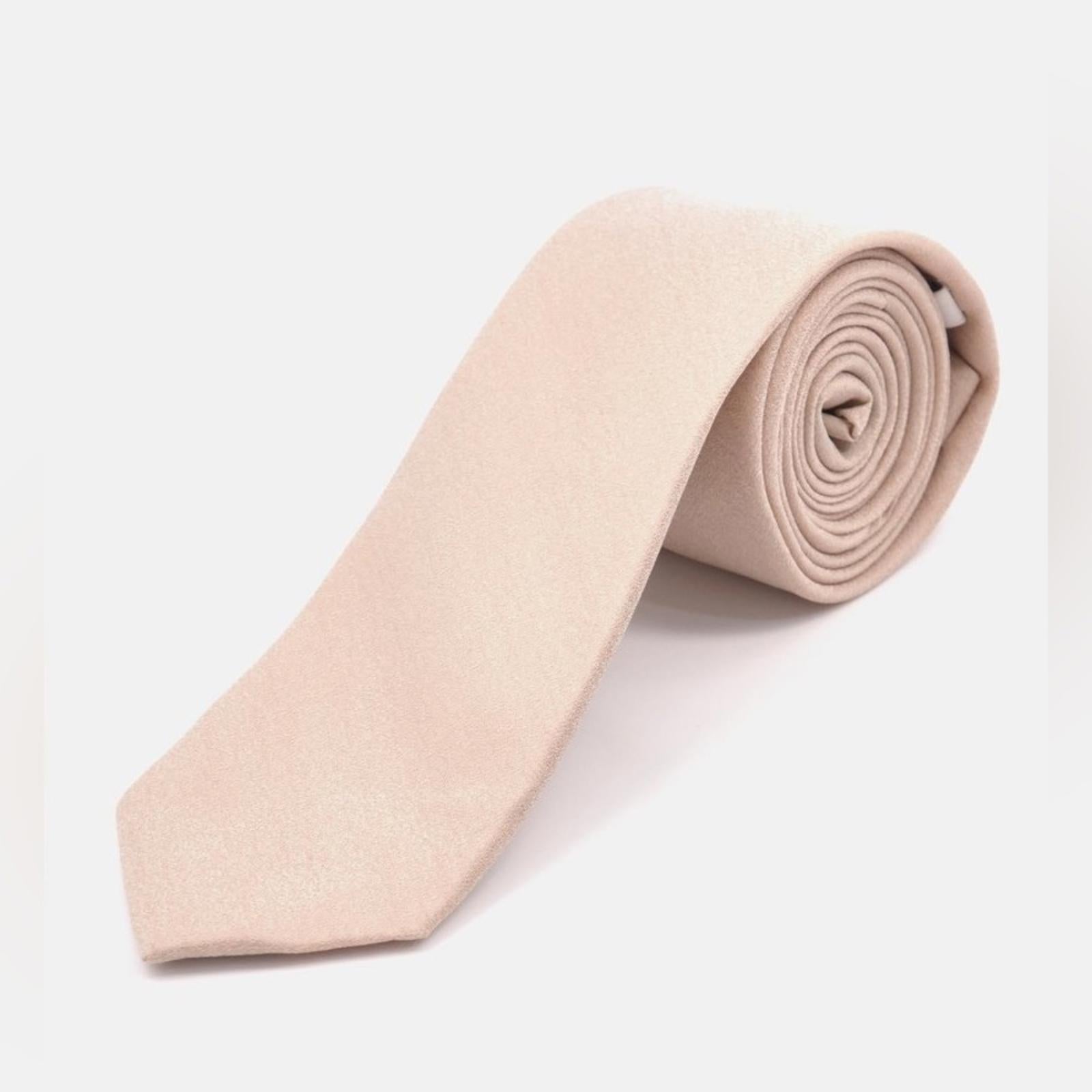Bar III Sable Solid Neck Tie, Taupe Style 13C1-1002 New with Tag