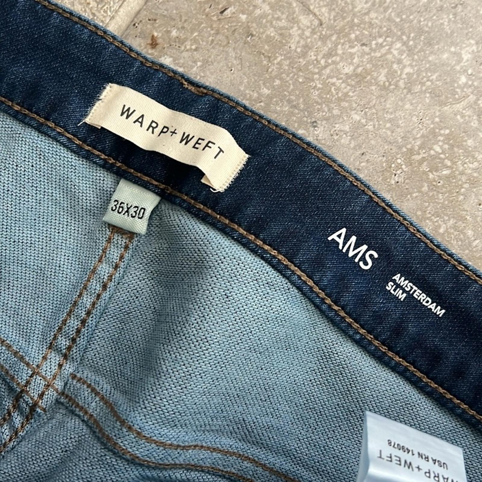 WARP + WEFT AMS Amsterdam Slim Stretch Jeans, Size W36 X L30 New with Tag