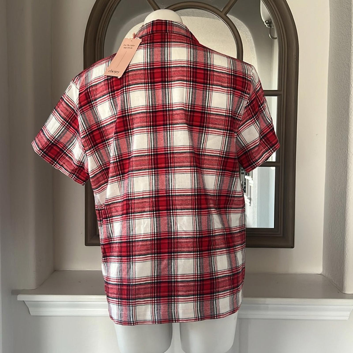 Eberjey Flannel Short Holiday Pajama Set, Size S New w/Tag $168