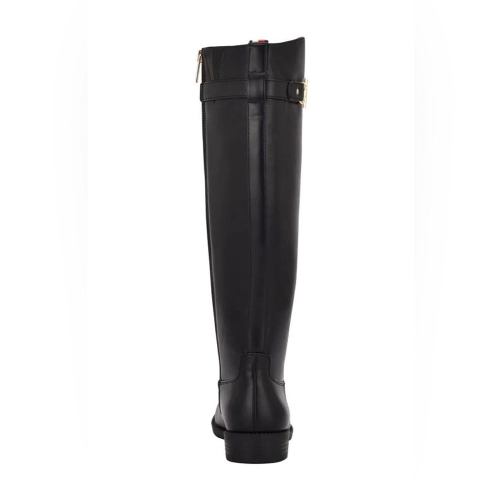 Tommy Hilfiger Inezy Riding Boots, Black Size 8.5 in Original Box Retail $149.50