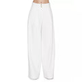 Rosetta Getty Pleat Front Wide Leg Pants in White, Size 4, NWT Retail $995