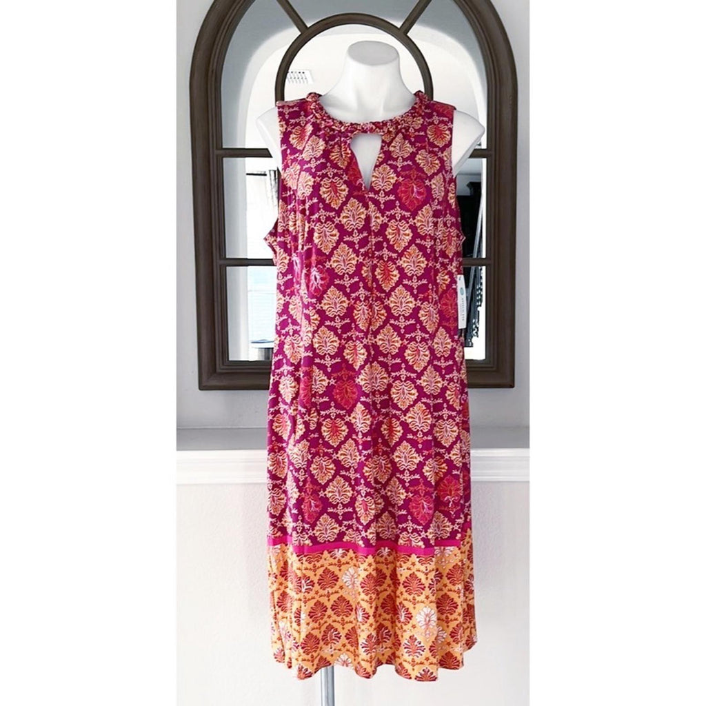 Maggy London Cyndie Jersey Dress in Violet/Gold, Plus Size 20W New w/Tag
