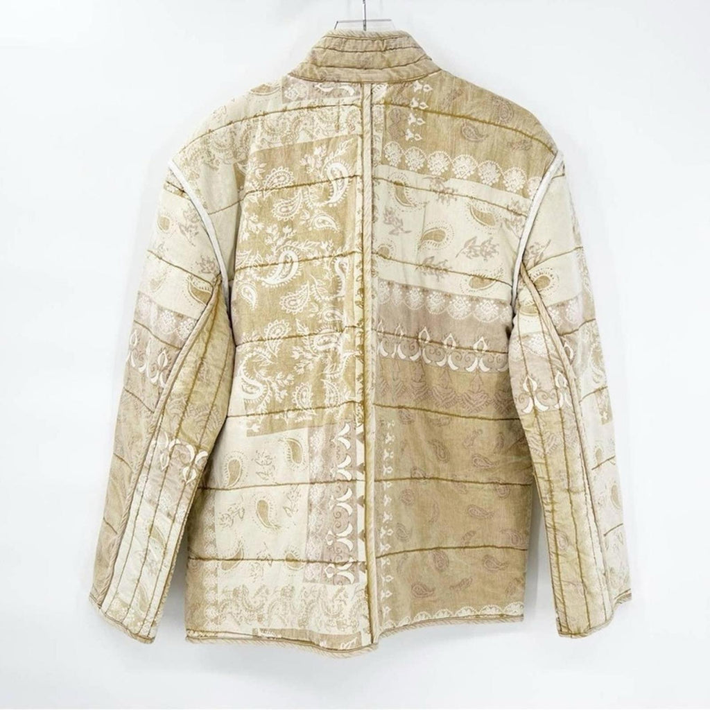 NEW Free People Fade Out Utility Quilted Jacket in Amber, Size XL Retail $228