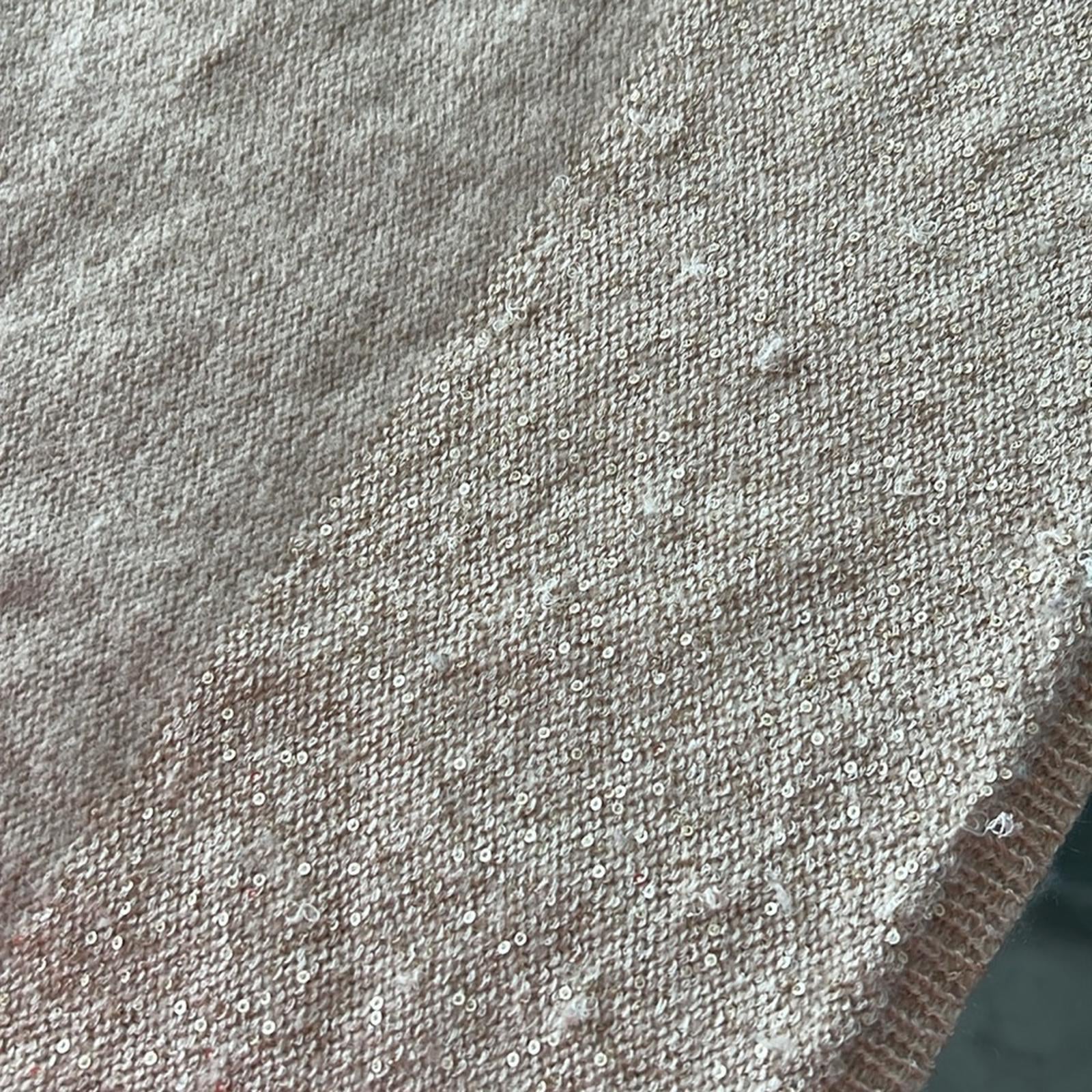 MaxMara Cashmere-Wool Crewneck Sequin Detail Sweater, Size M