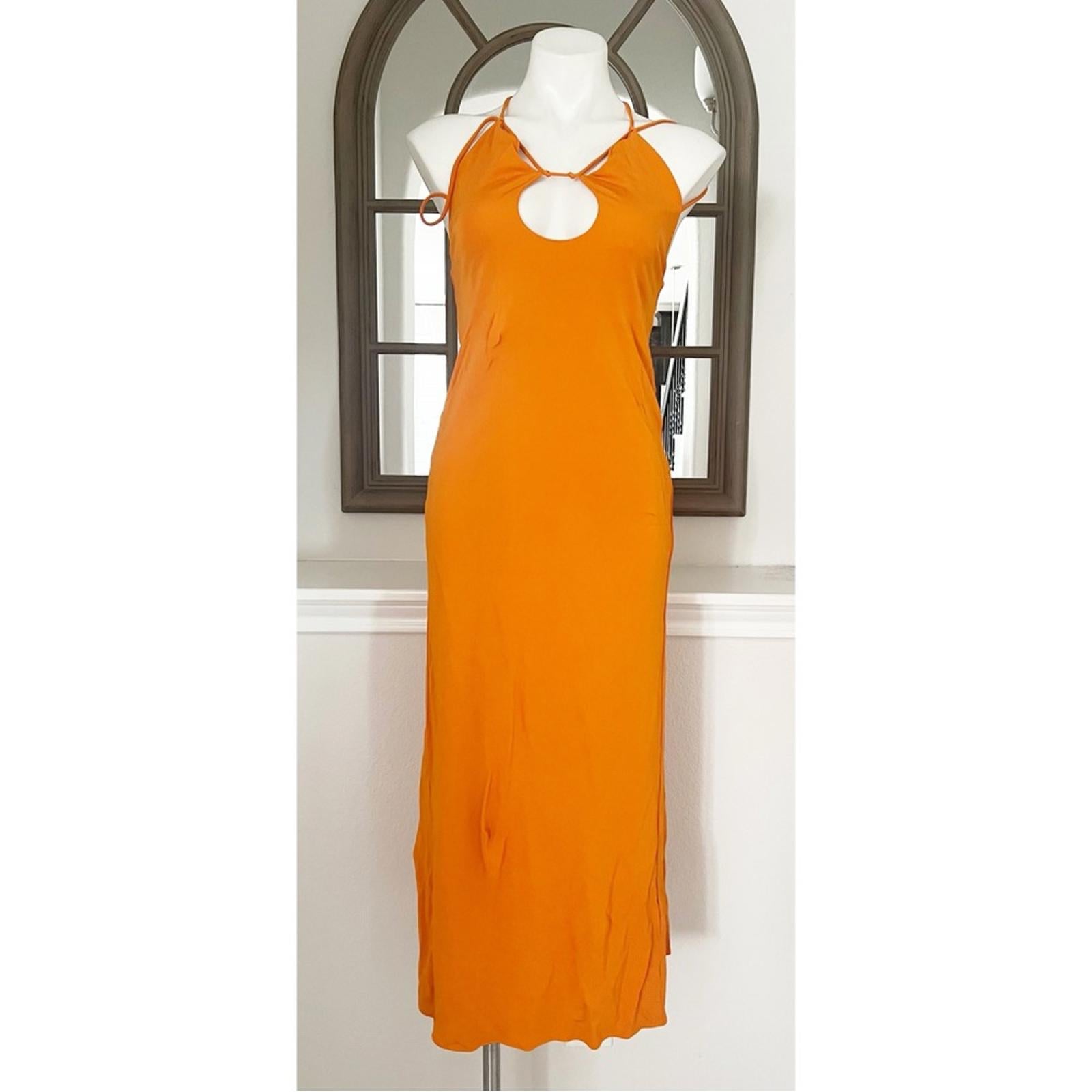 Victoria Beckham Dress in Burnt Orange, Size UK8 US4 Retail $1350
