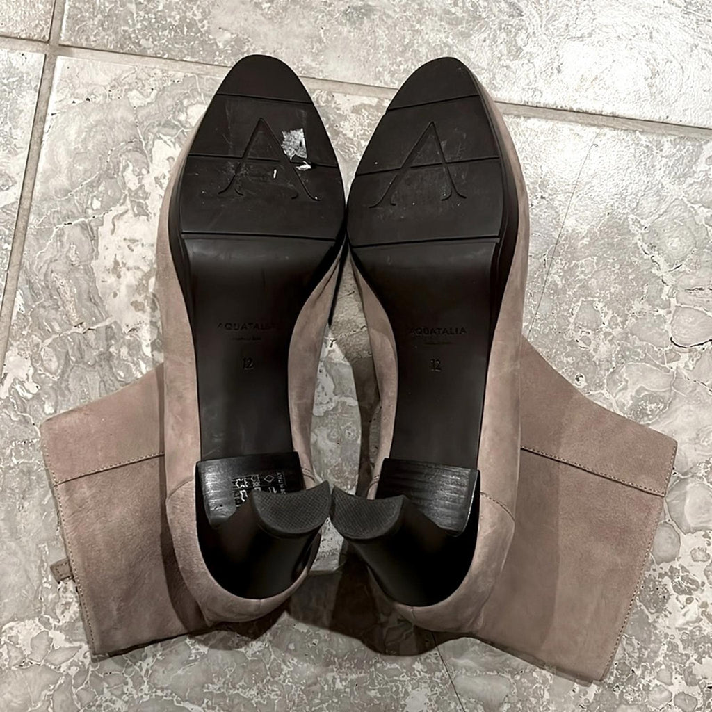 Aquatalia Danni Suede Weatherproof Ankle Boots (Made in Italy) Size 12 MSRP $495