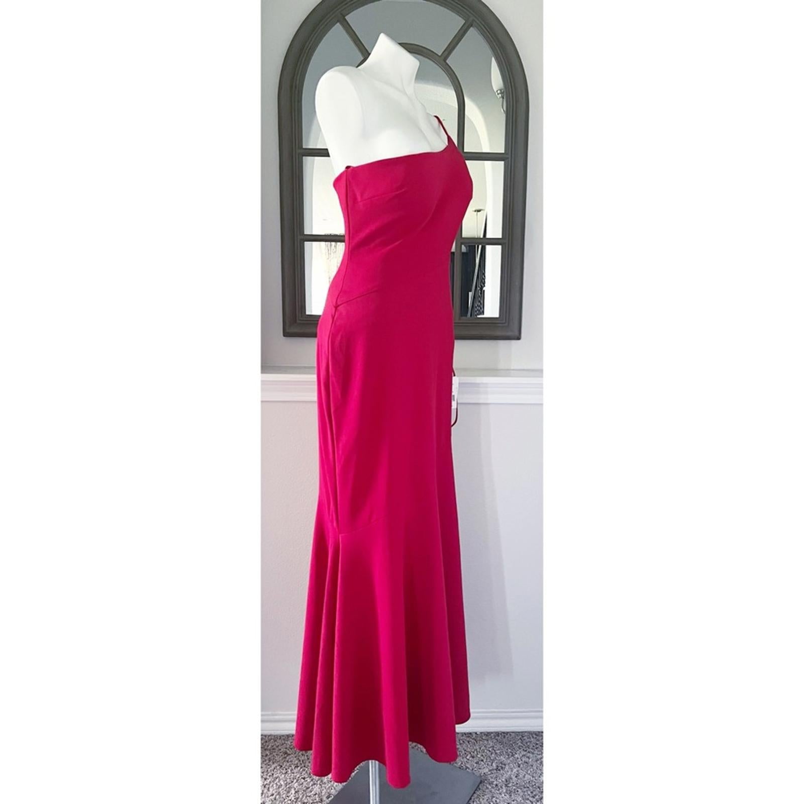 AQUA Scuba Crepe One-Shoulder Dress Bloomingdale’s Exclusive Size 12 NWT $258