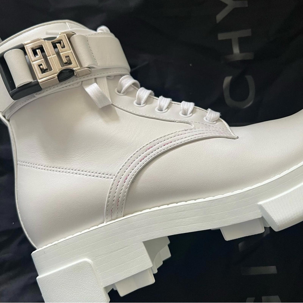 Givenchy Calf Leather Combat Boots, Size EU39 New in Box w/Dustbags