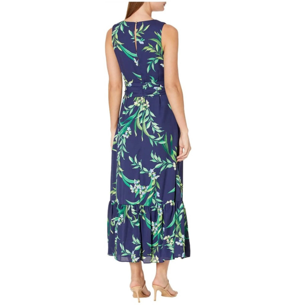 Tommy Bahama Floral Glow Sleeveless Maxi Dress in Island Navy, Size S New 4 NEW