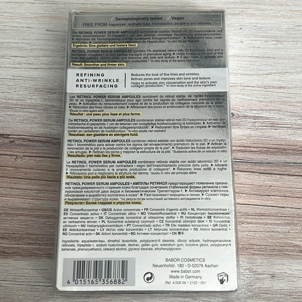 BABOR 7 Retinol A Power Serum Ampoules New in Box/Sealed
