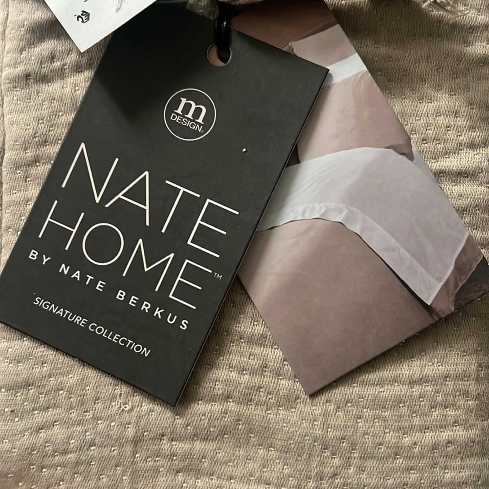 Nate Home by Nate Berkus Pin Dot Matelassé Euro Sham in Beige, Size 26X26, NEW