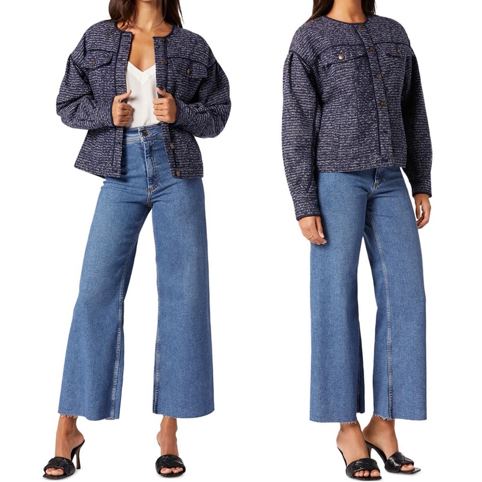 NEW Joie Malet Jacket in Midnight Navy Multi, Size 0 New w/Tag Retail $378