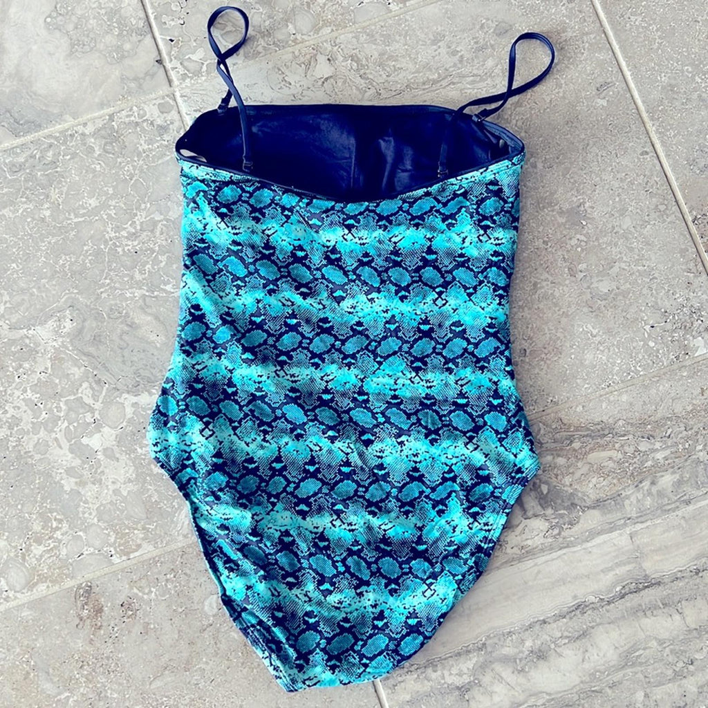 Kenneth Cole One Piece Swimsuit w/Removable Strap, Size L