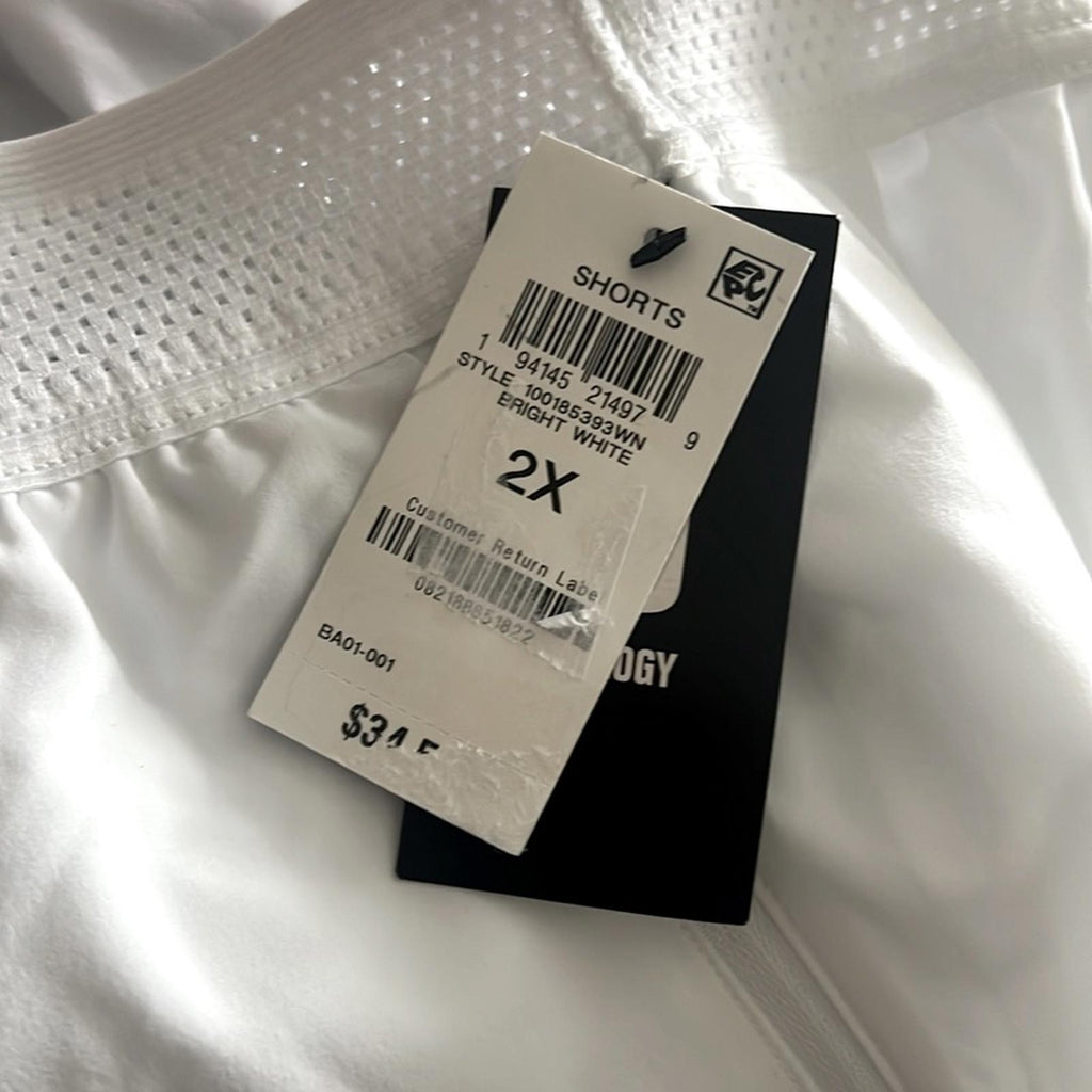 ID Ideology 3-In-1 Running Shorts in White, NWT, Plus Size 2X