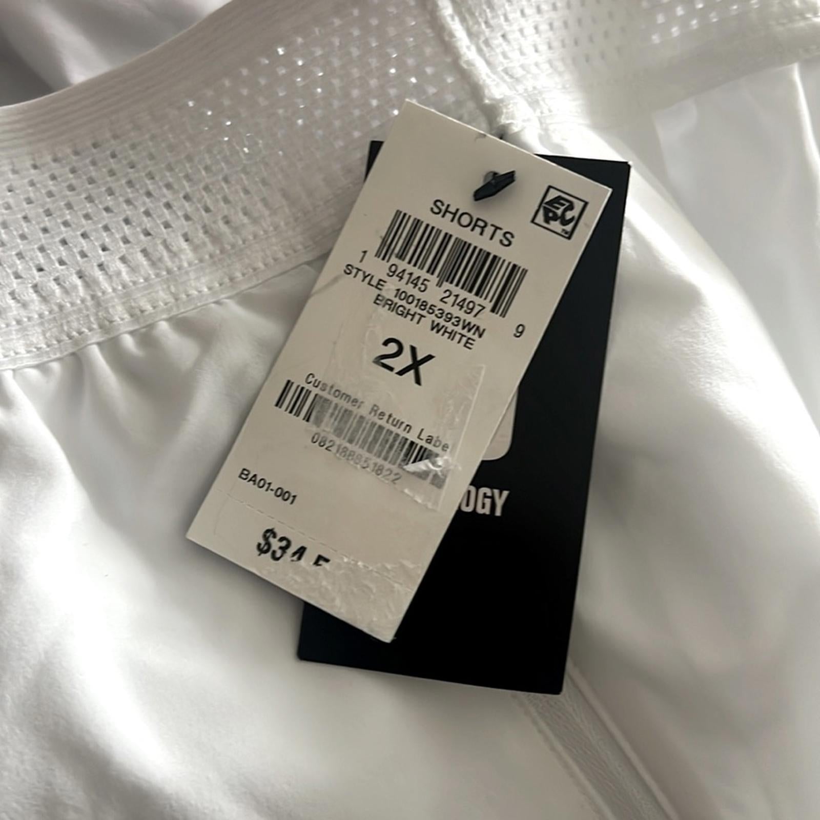ID Ideology 3-In-1 Running Shorts in White, NWT, Plus Size 2X