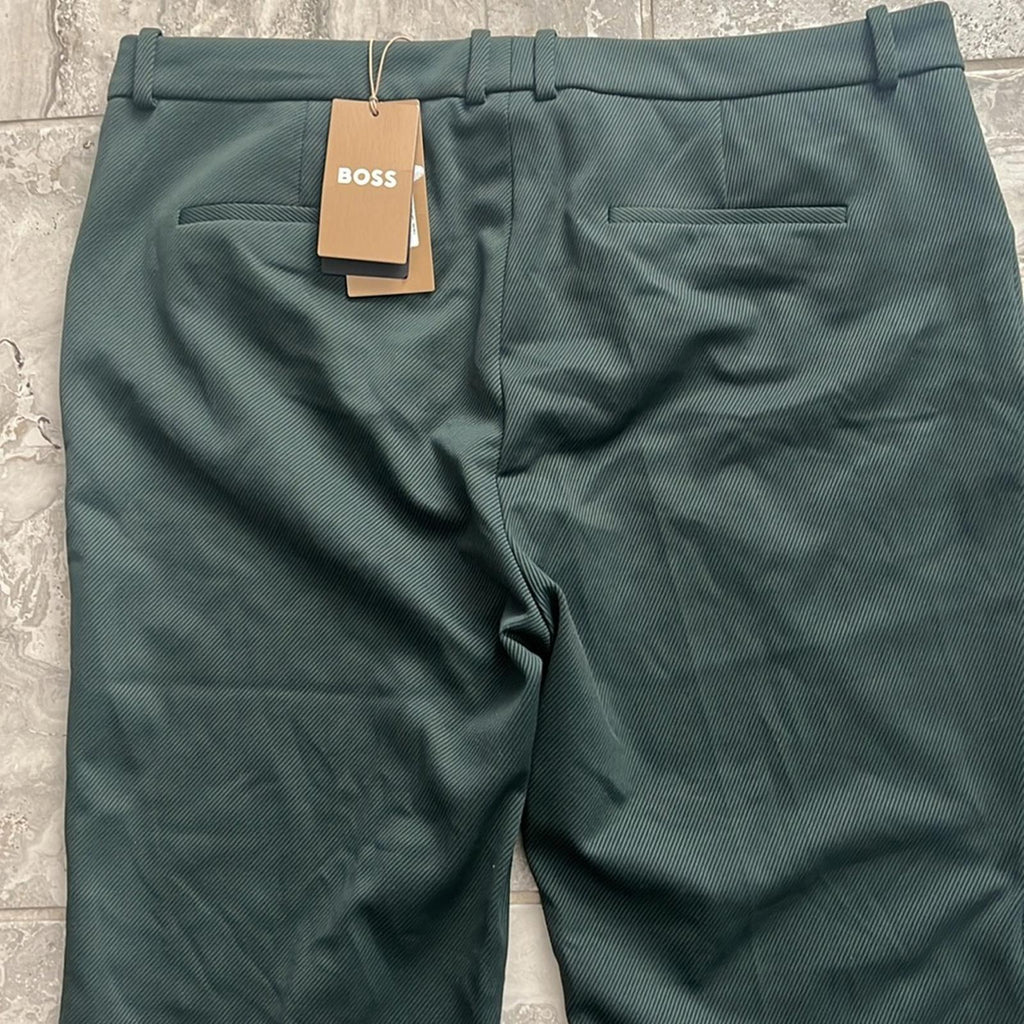 BOSS Tatiani Cropped Twill Pants in Open Green, Size 14 New w/Tag, Retail $278