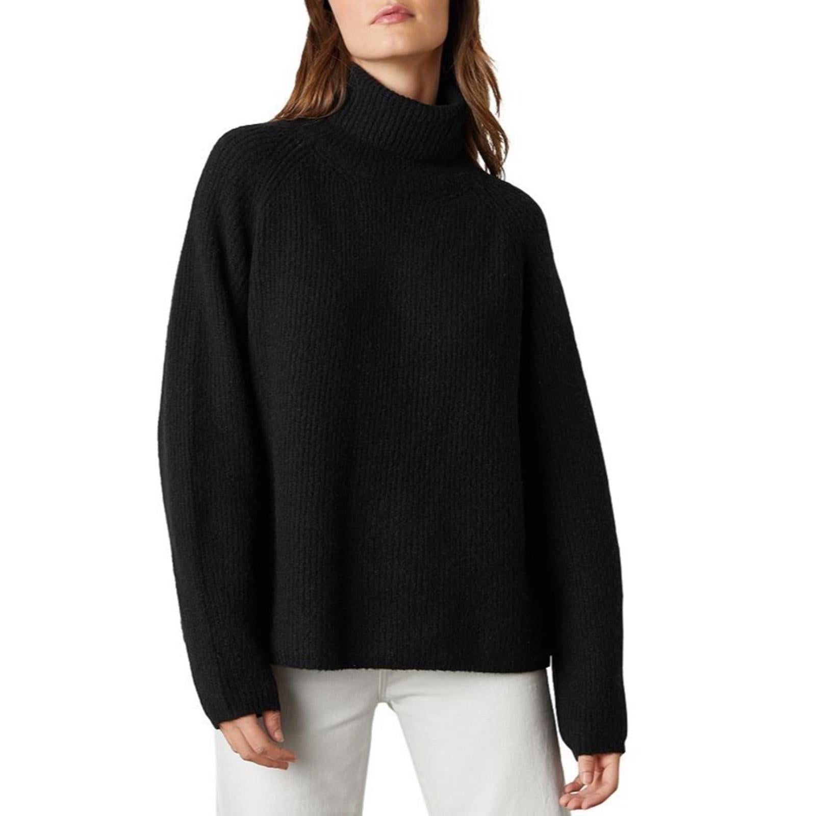 Velvet by Graham & Spencer Judith Turtleneck Sweater in Black, Size M EXCELLENT!
