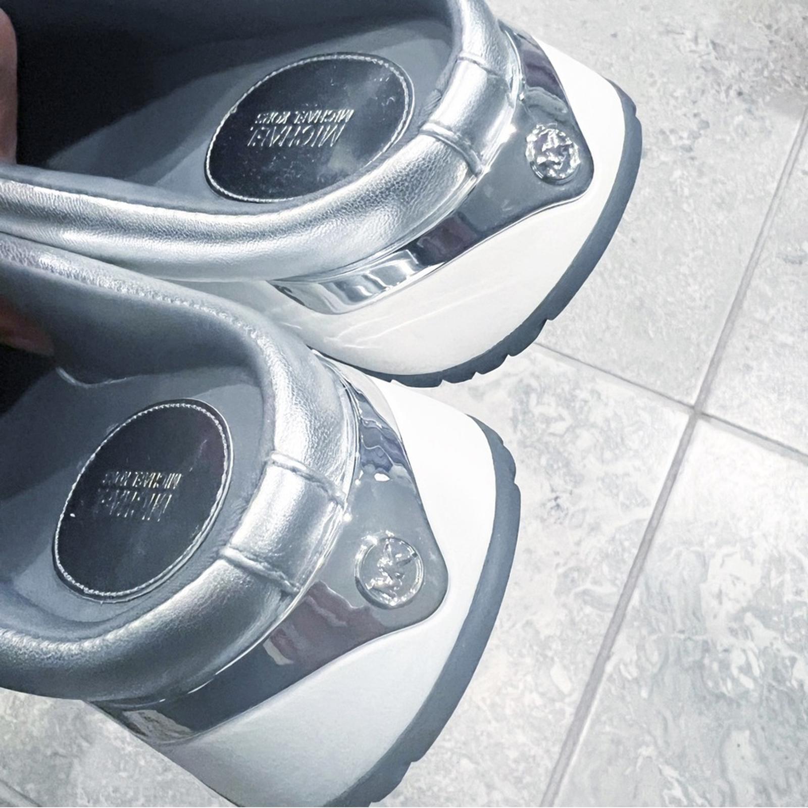 Michael Kors Epic Slip-On Sneakers/ Clogs, Quilted Silver Size 6.5 New in Box