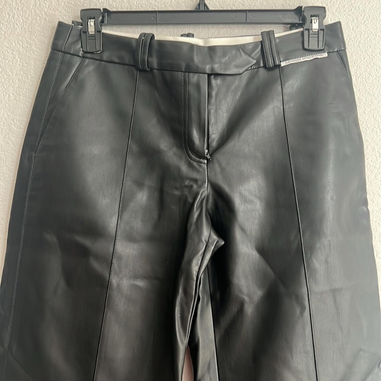 Aleksandre Akhalkatsishvili Faux Leather Pants in Black, NWT, Size XL