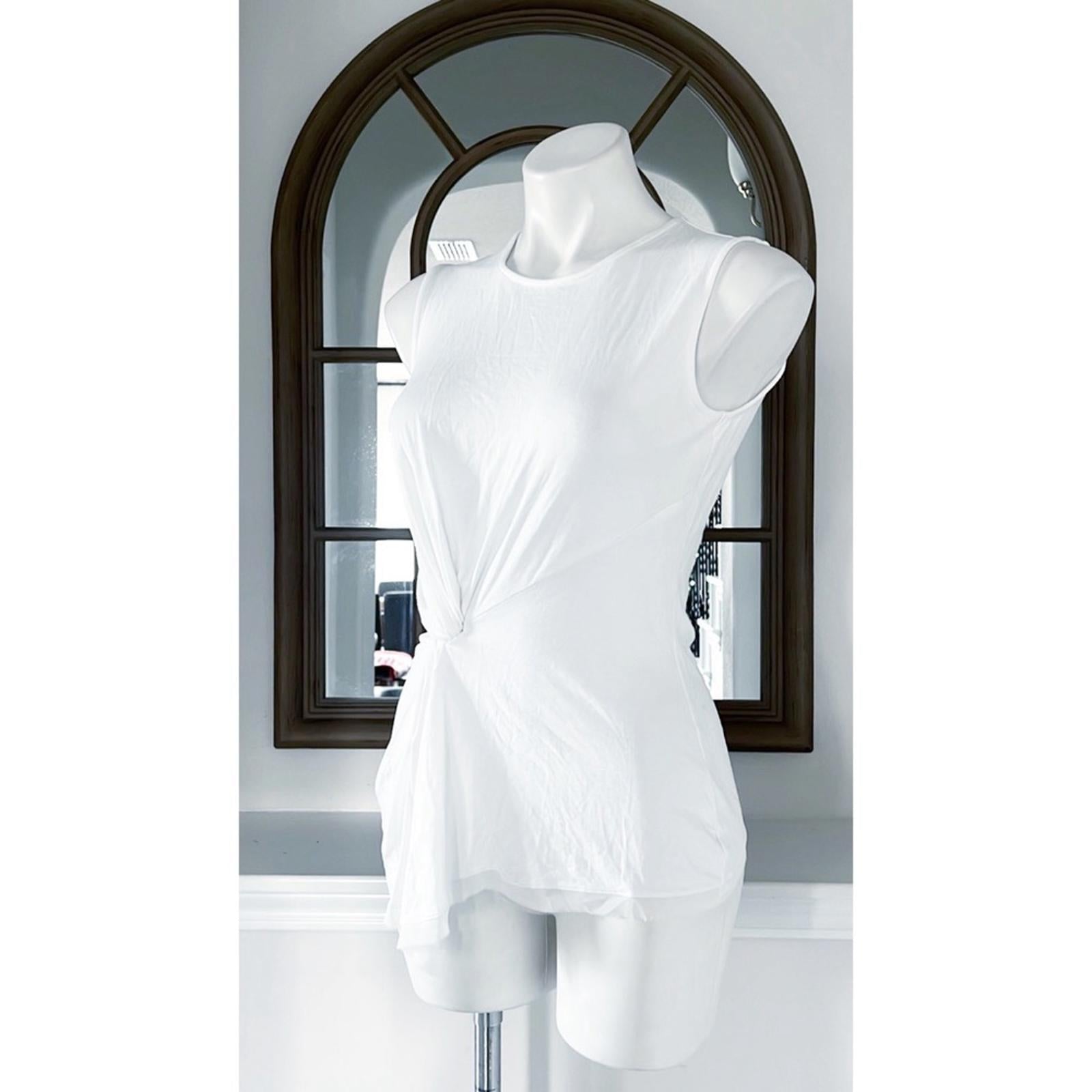 Kobi Halperin Stevie Knotted Sleeveless Top, White Size XS New w/Tag Retail $148