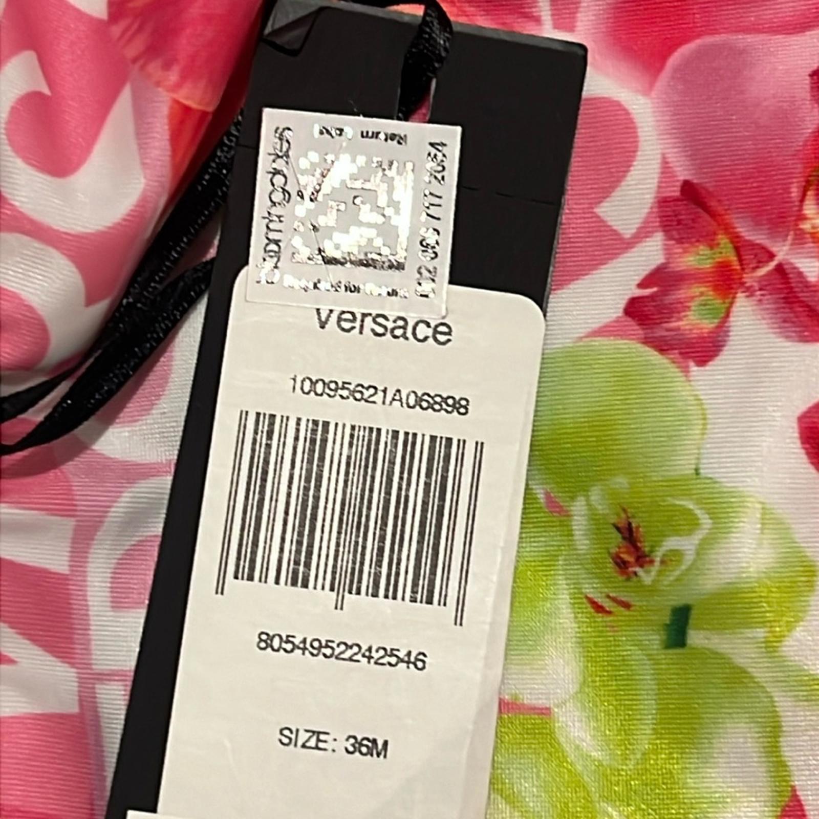 Versace Girls' Orchid & Logo Print Swimsuit - Size 36 Months New w/Tag