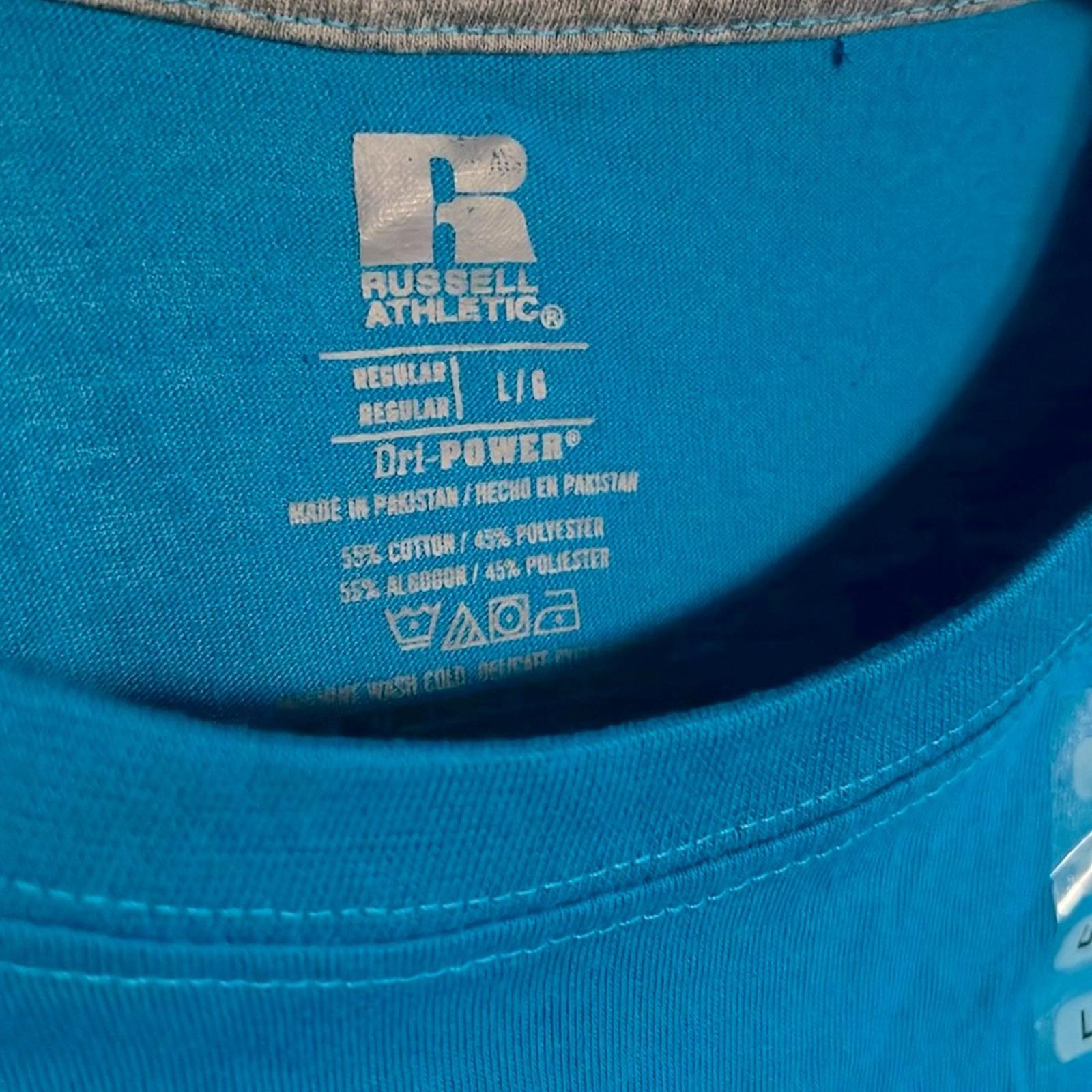 Russel Athletic Archie Tee in Aster BLUE, Size L New w/Tag