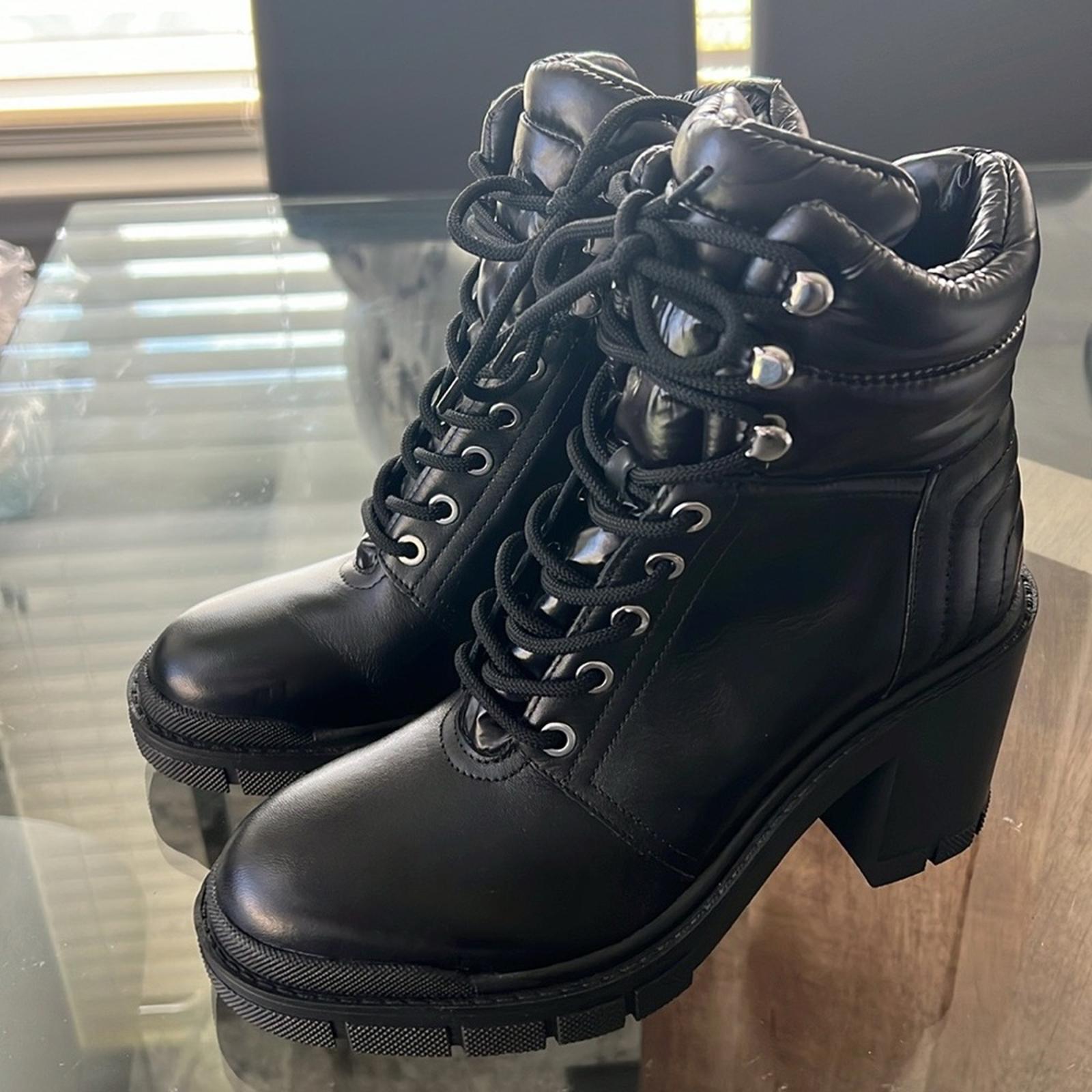 Marc Fisher LTD Velima Mixed Media Booties in Black, Size 7.5 NEW without Box