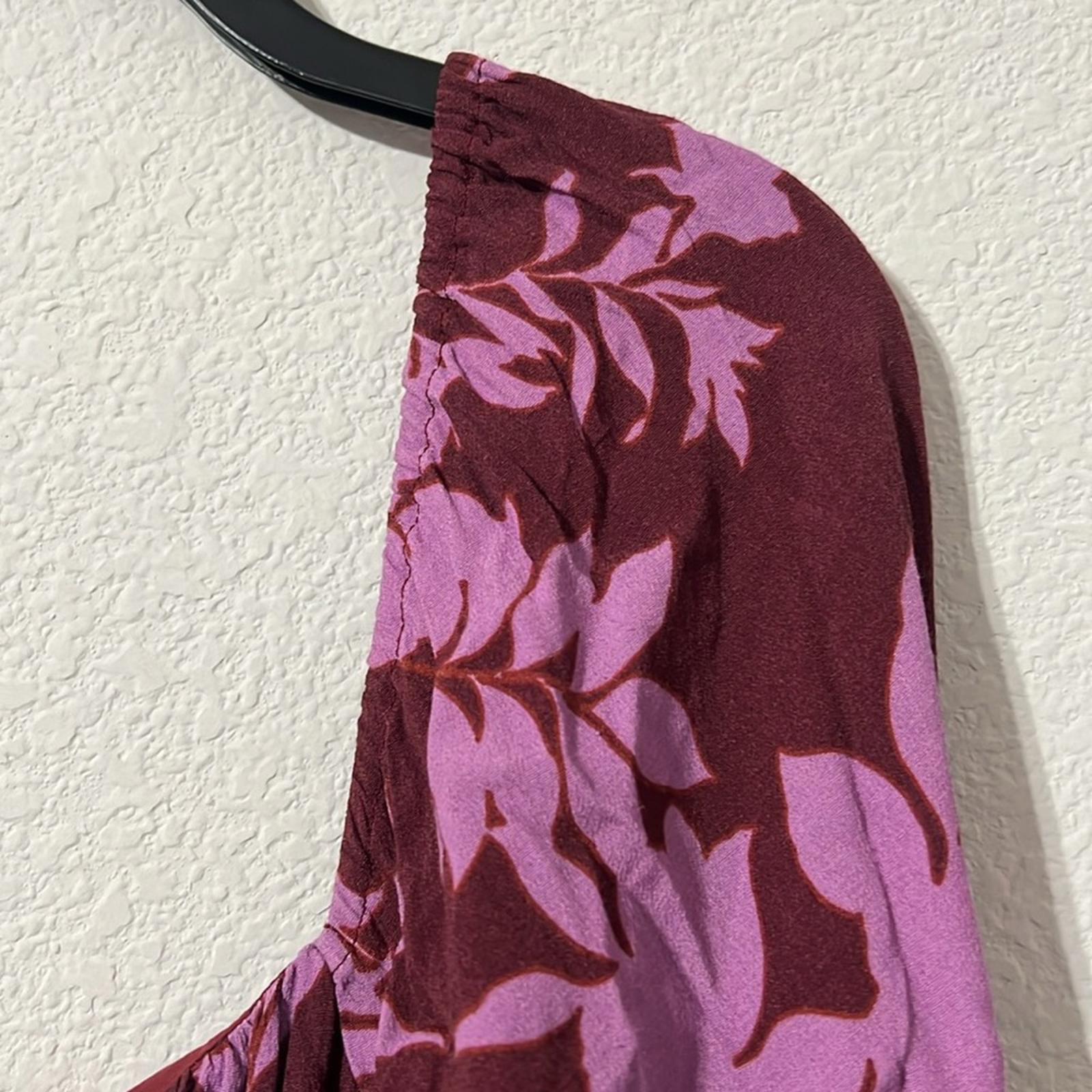 Peter Som x RTR Floral Midi Square-Neck Dress, Size 2