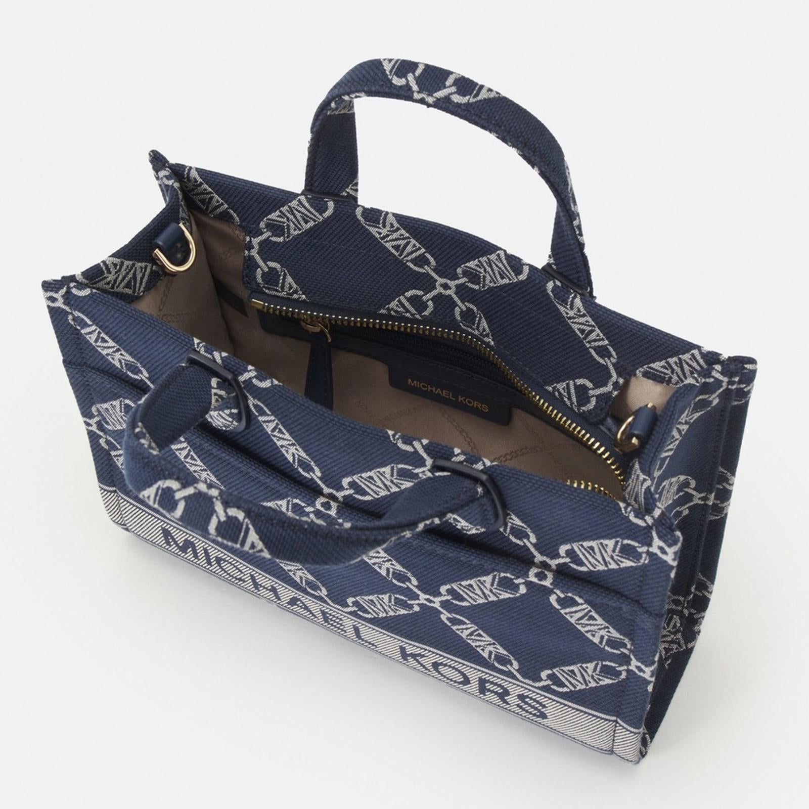 Michael Kors Gigi Large Grab Monogram Denim Tote Bag, Navy, New w/Tag (SOLD OUT)