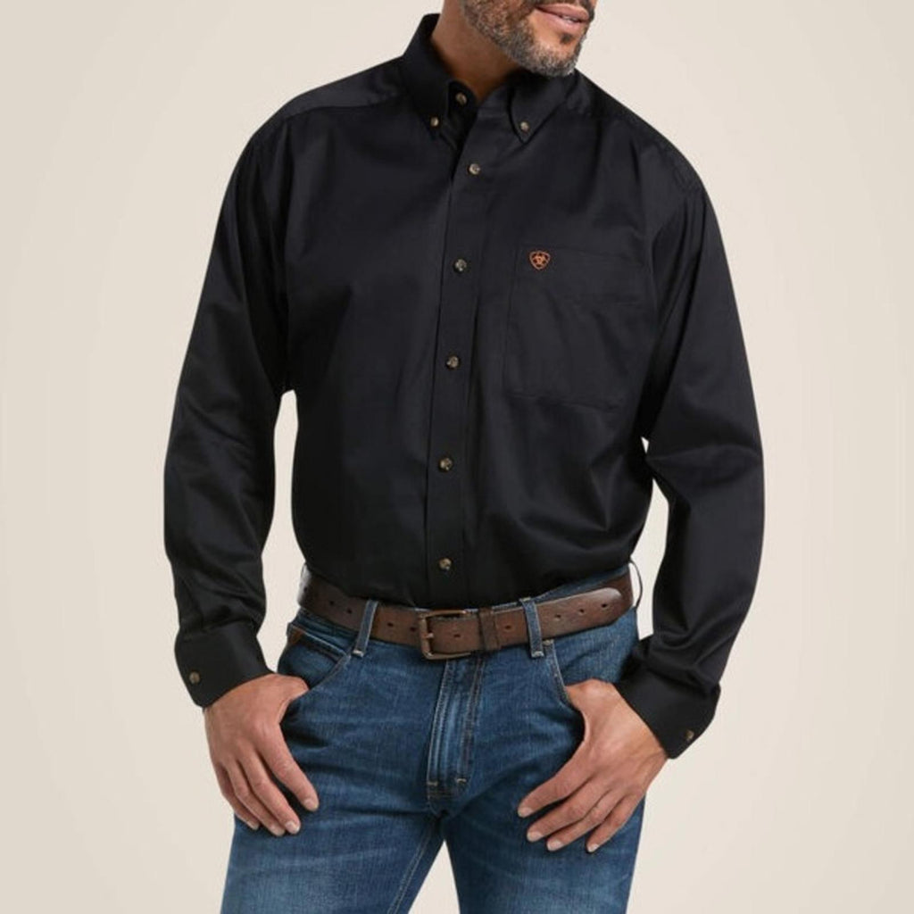 Ariat Solid Twill Classic Fit Shirt in Black, Size S EXCELLENT!