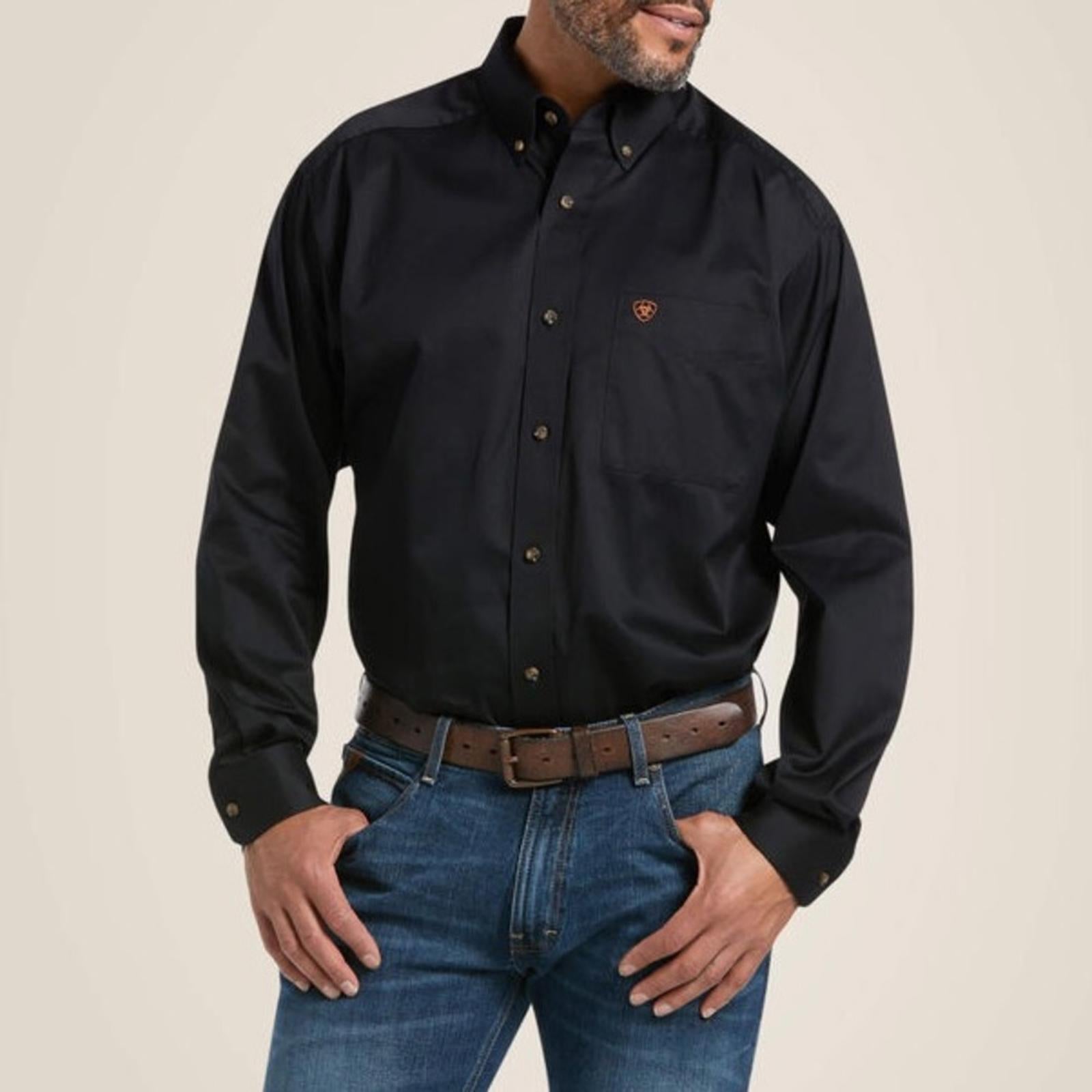 Ariat Solid Twill Classic Fit Shirt in Black, Size S EXCELLENT!