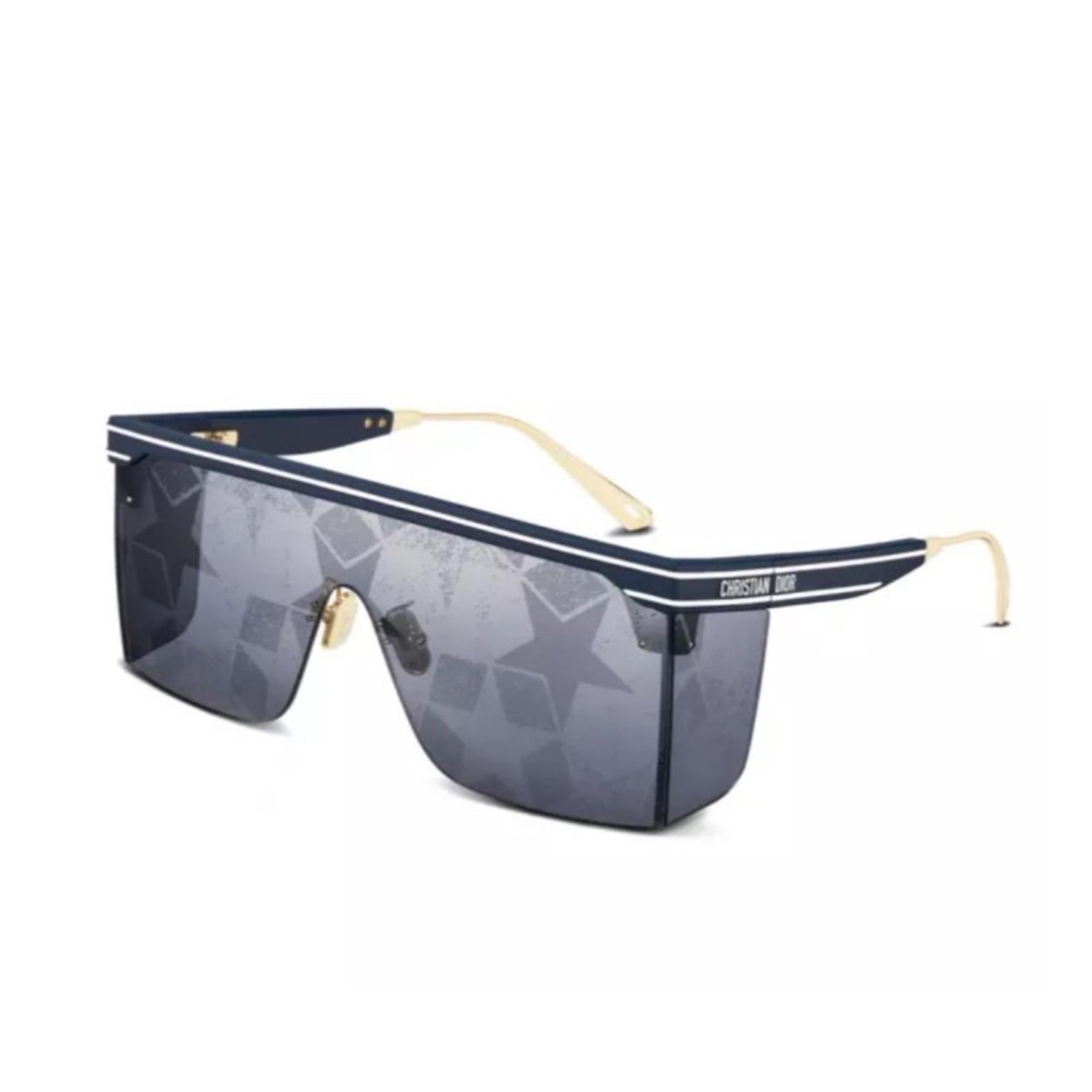 Dior Unisex Sunglasses Matte Navy Blue DIORCLUBM1U31B7 w/Case & Wipe NEW