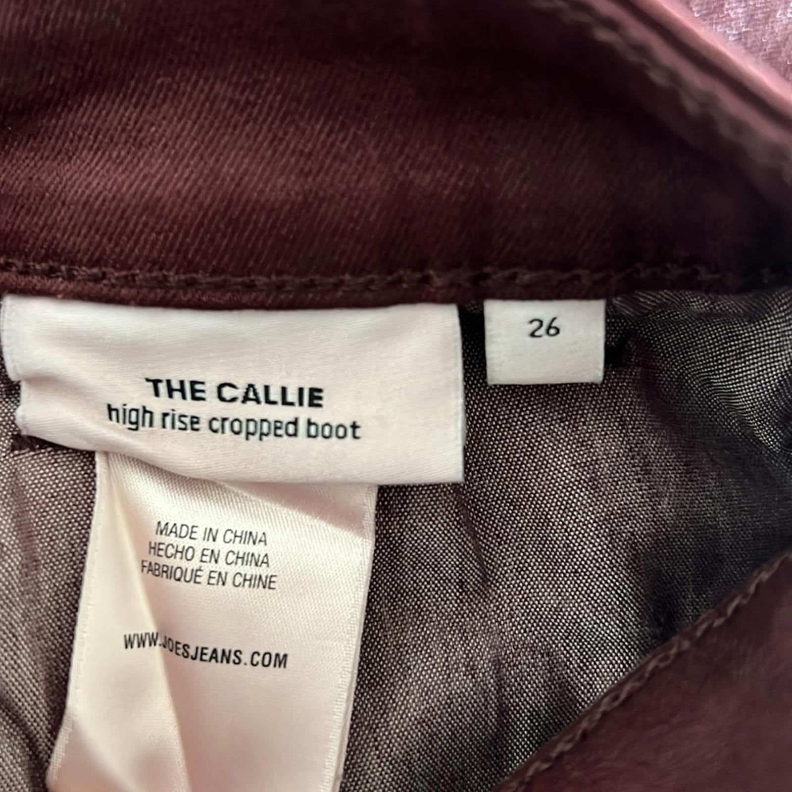 Joe’s Jeans The Callie Red Coated High-Rise Bootcut Jeans, Size 26 NEW $198