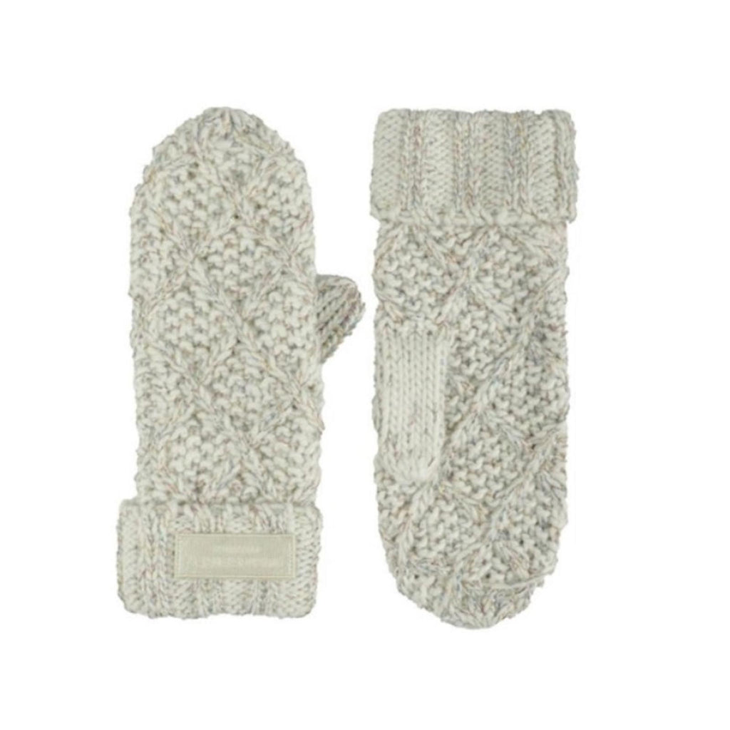 Kurt Geiger Metallic Cable Knit Mittens Bone Multi , One Size New w/Tag