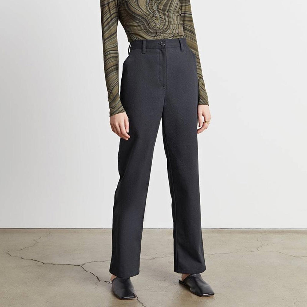 WhoWhatWear LISA High-Waisted Wide Leg Pants in Black Size L New w/Tag $135