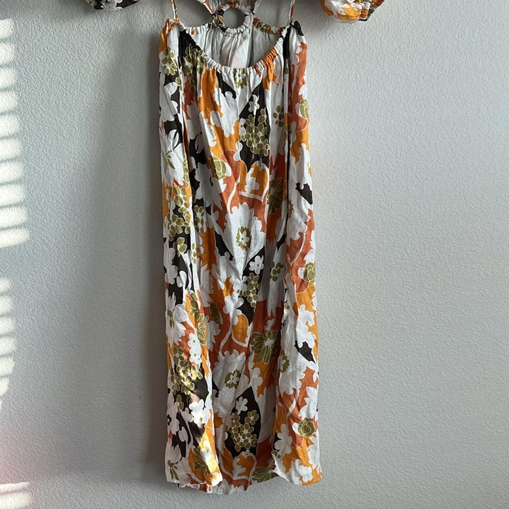 Faithfull the Brand Trinita Maxi Dress in Elvinna Floral Print, NWT, Size M