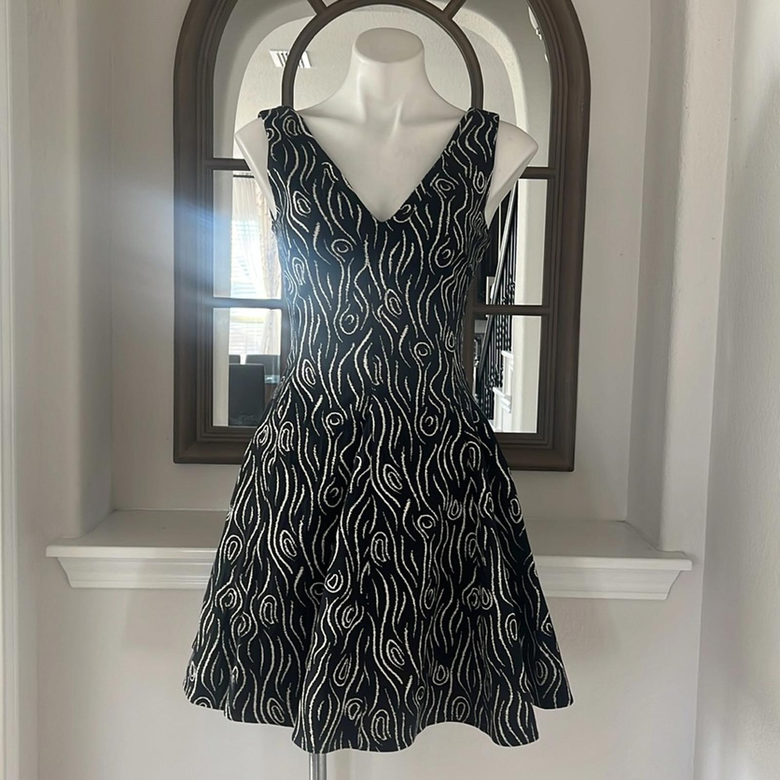 Opening Ceremony Fit & Flare Mini Dress in Black/White Size 4 New w/Tag $475